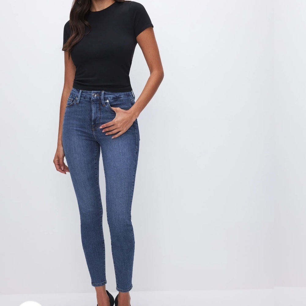 Good American Mid Blue Ankle Skinny Jeans